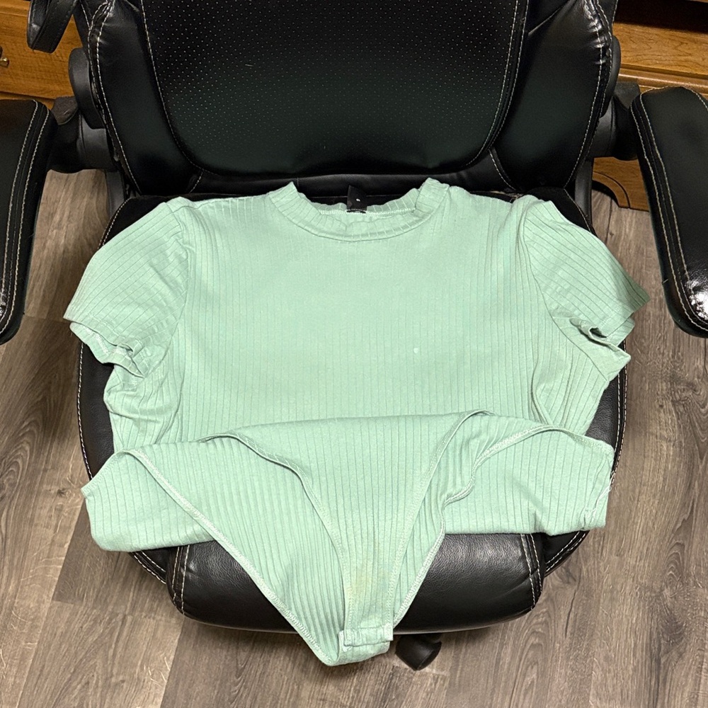 Mint Green Ribbed Women's Top
